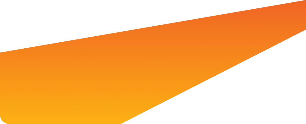 A gradient triangular shape with a smooth transition from orange at the top to yellow at the bottom on a black background.